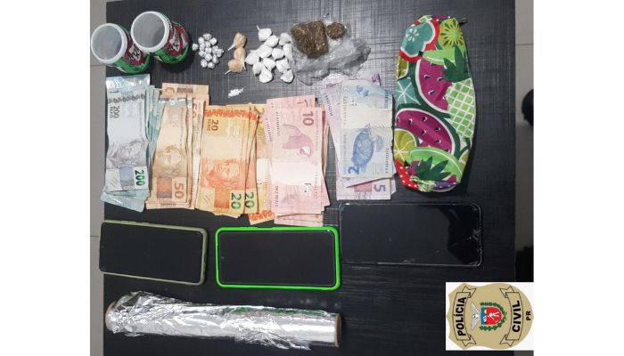 Laranjeiras – Polícia prende três pessoas por tráfico de drogas